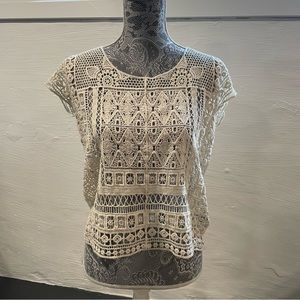 Lauren Conrad Crochet Lace Blouse (XS)